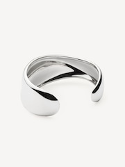 Missoma Silver Tone Sculptural Ridge Molten Cuff Bracelet - Image 3 of 5