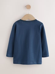 Blue Woodland Animal Long Sleeve Appliqué T-Shirt (3mths-7yrs) - Image 5 of 7
