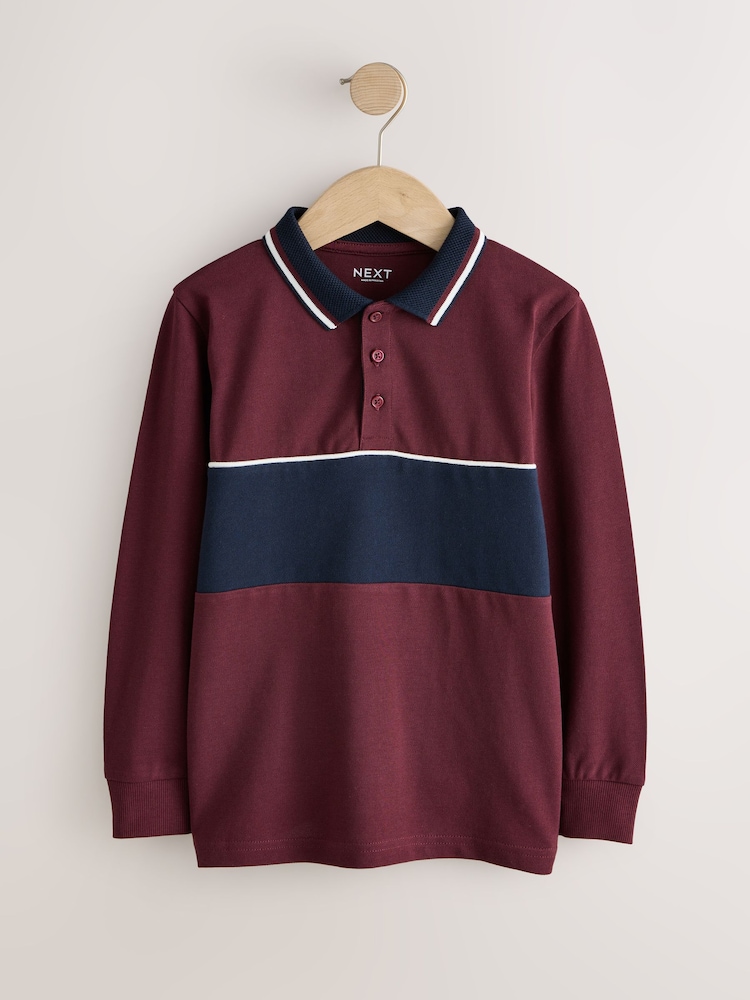 توتي/أزرق داكن - قميص بولو بألوان متباينة بكُم طويل (3-16سنة) - صورة 1 من 4 توتي/أزرق داكن - قميص بولو بألوان متباينة بكُم طويل (3-16سنة) - صورة 1 من 4