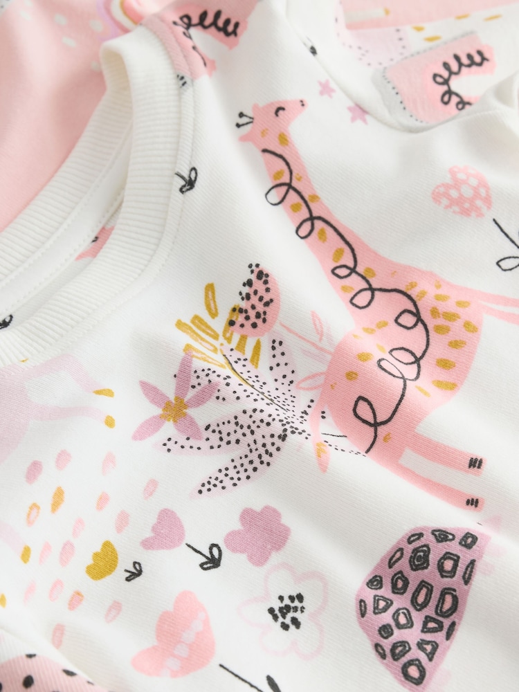 Ecru/Pink Unicorn Snuggle Pyjamas 3 Pack (9mths-10yrs) - Image 7 of 7 Ecru/Pink Unicorn Snuggle Pyjamas 3 Pack (9mths-10yrs) - Image 7 of 7