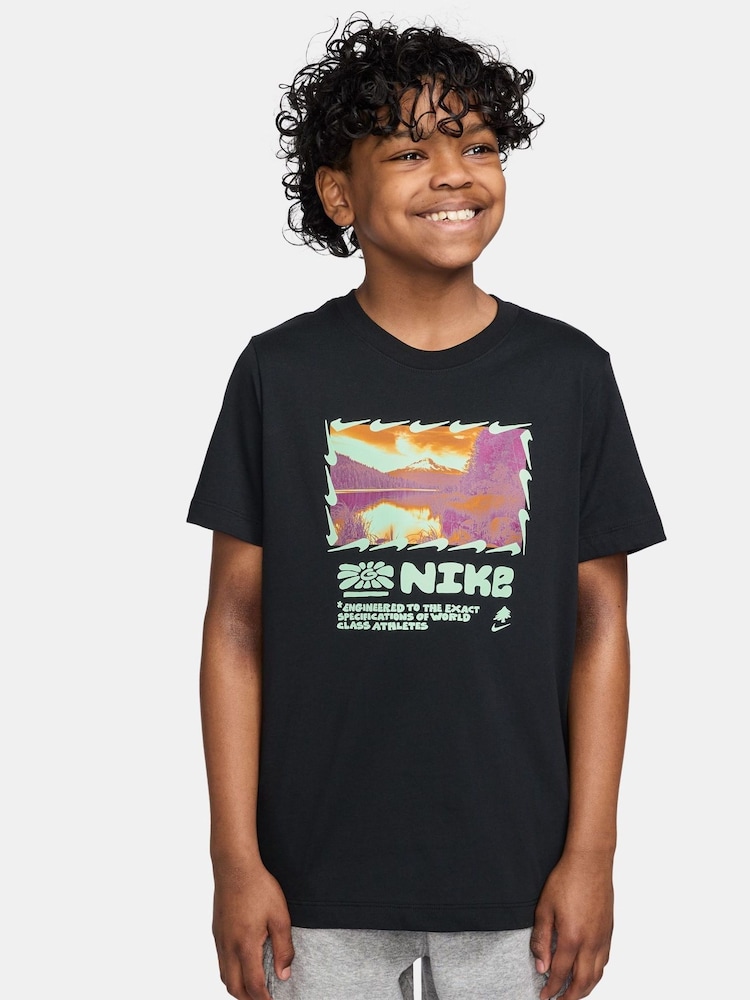 Nike Black Photo Graphic Print T-Shirt - Image 1 of 3