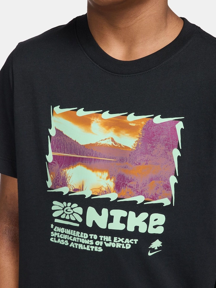 Nike Black Photo Graphic Print T-Shirt - Image 3 of 3