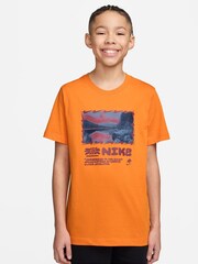 Nike Cermic Orange Photo Graphic Print T-Shirt - Image 1 of 3