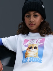 Nike White Cute Animal Graphic Print T-Shirt - Image 4 of 6
