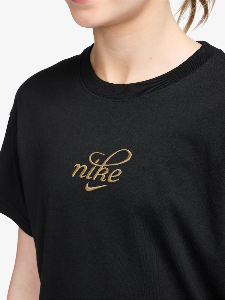Nike Black Shine Graphic Print T-Shirt - Image 3 of 3