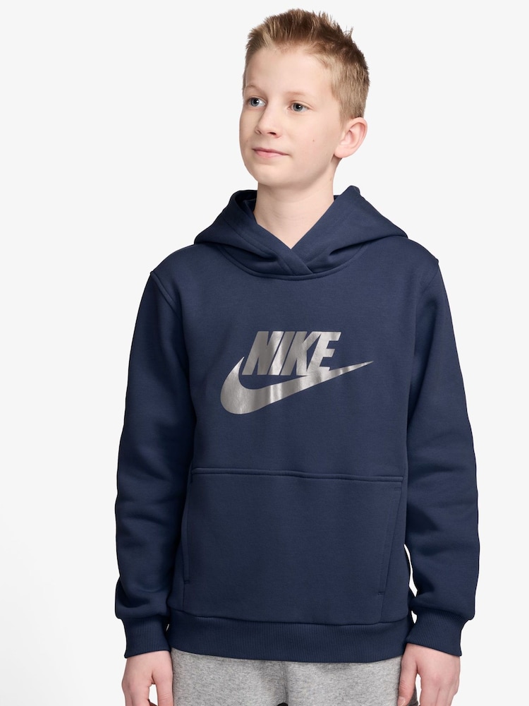 Nike Midnight Navy Sportswear Club Fleece Hoodie - Image 1 of 3 Nike Midnight Navy Sportswear Club Fleece Hoodie - Image 1 of 3
