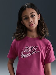 Nike Beet Pink Animal Print Boxy T-Shirt - Image 5 of 6