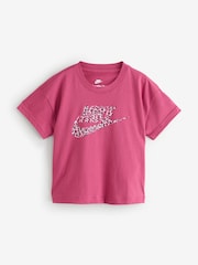 Nike Beet Pink Animal Print Boxy T-Shirt - Image 6 of 6