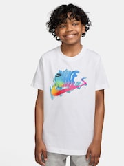 Nike White Graphic Print Logo T-Shirt - Image 1 of 3