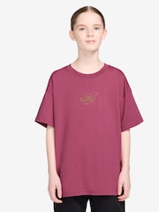 Nike Beet Pink Shine Graphic Print T-Shirt - Image 1 of 3