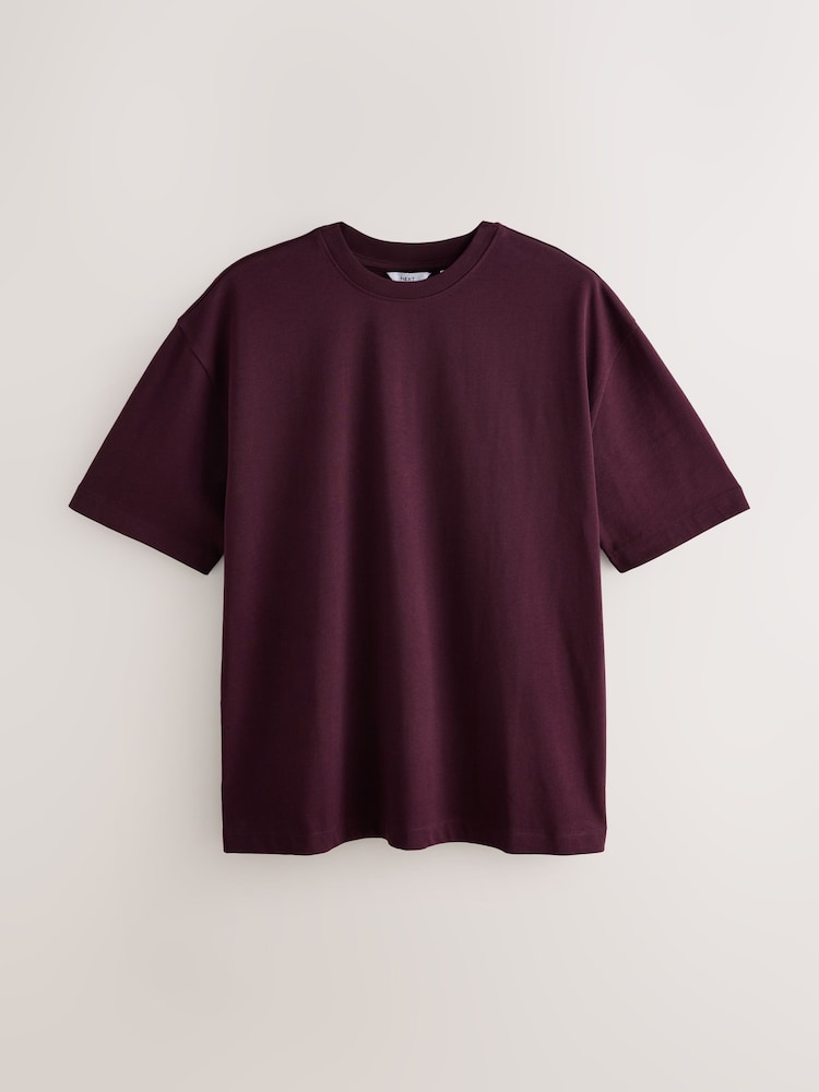 Purple Fig Relaxed Fit Heavyweight T-Shirt - Image 1 of 3 Purple Fig Relaxed Fit Heavyweight T-Shirt - Image 1 of 3