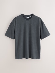 Grey Dark Marl Relaxed Fit Heavyweight T-Shirt - Image 1 of 3