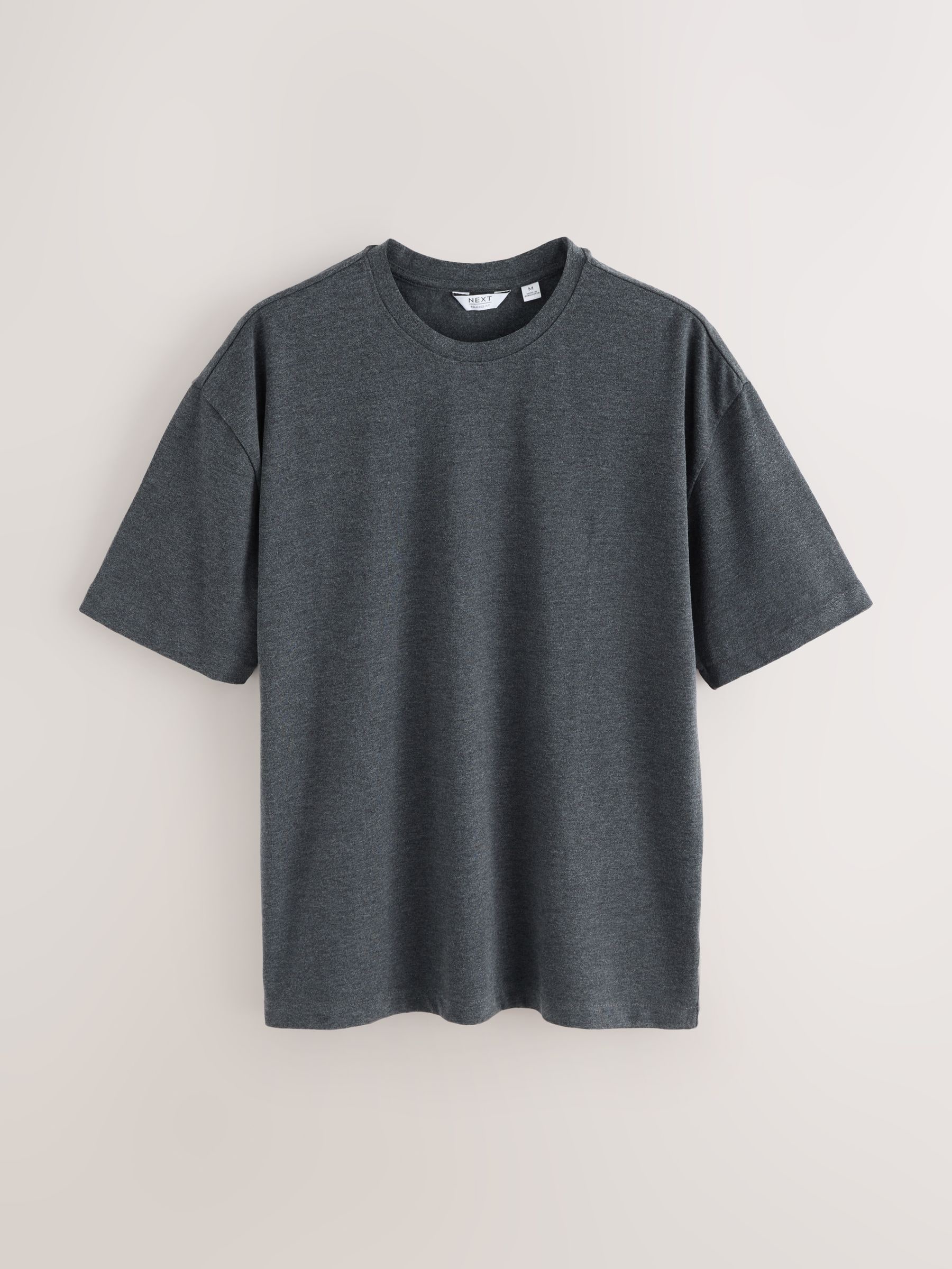 Buy Grey Dark Marl Relaxed Fit Heavyweight T-Shirt from Next USA