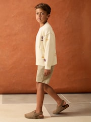 Reiss Off White Vedra 9-13 yrs SmileyWorld | Reiss Embroidery Cardigan Unisex Fit - Image 6 of 8