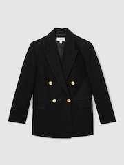 Reiss Eden Oversized Double-Breasted Blazer Linen-Blend - Imagen 2 de 7