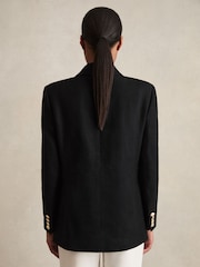Reiss Eden Oversized Double-Breasted Blazer Linen-Blend - Imagen 5 de 7