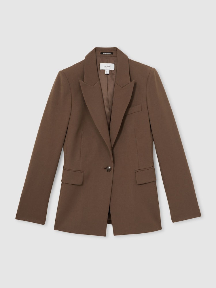 Бежевый - Однобортный пиджак Reiss Gabi - Изображение 2 из 8