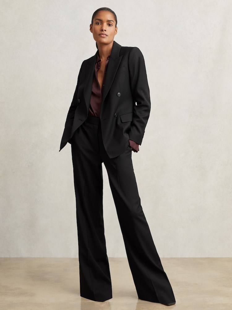 Reiss Black Haisley Suit Trousers - Image 1 of 6