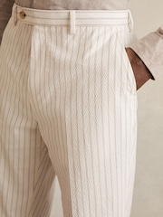 Reiss Easton Regular-Fit Cotton-Blend Pinstripe Trousers - Imagen 5 de 8