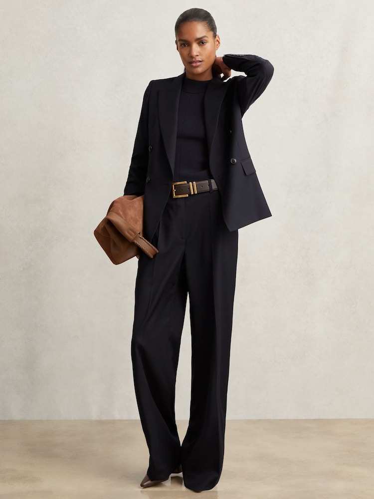 Reiss Navy Haisley Suit Trousers - Image 1 of 6