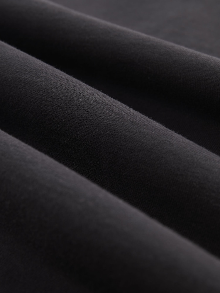Reiss Washed Black Nomo Cotton Garment-Dyed Oversize T-Shirt - Image 6 of 6