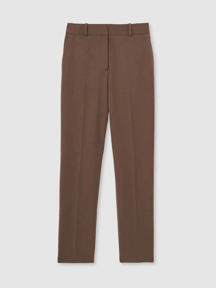 Reiss Mink Neutral Gabi Petite Slim Fit Suit Trousers - Image 2 of 7