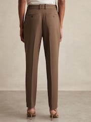 Reiss Mink Neutral Gabi Petite Slim Fit Suit Trousers - Image 5 of 7