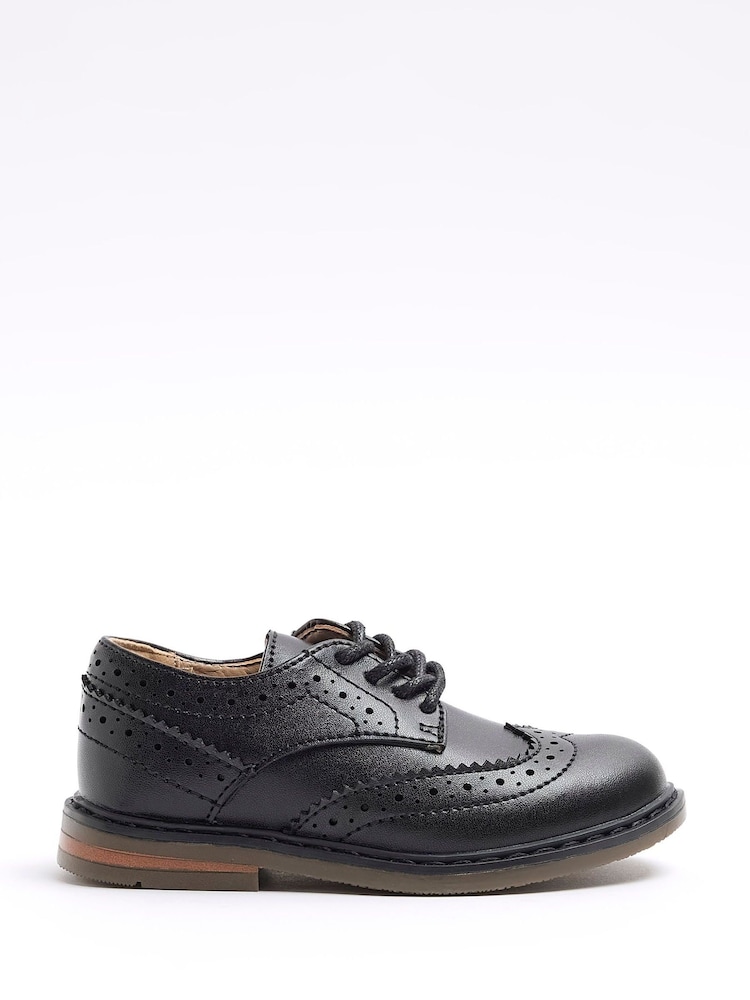 River Island Black Boys Brogue Shoes - Image 1 of 5