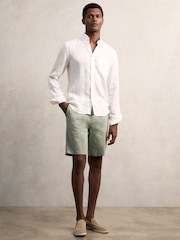 Reiss Pistachio Wicket Cotton Chino Shorts with Stretch - Image 1 of 6