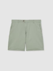 Reiss Pistachio Wicket Cotton Chino Shorts with Stretch - Image 2 of 6