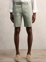 Reiss Pistachio Wicket Cotton Chino Shorts with Stretch - Image 3 of 6