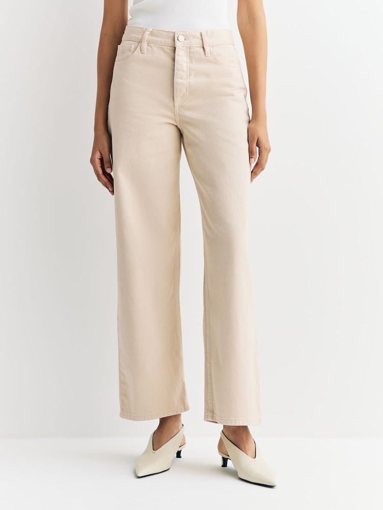 By Malene Birger Desert White Vinola Mid Rise Straight Leg Jeans - Image 2 of 6