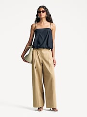 By Malene Birger Black Mia Bubble Hem Top - Image 2 of 7