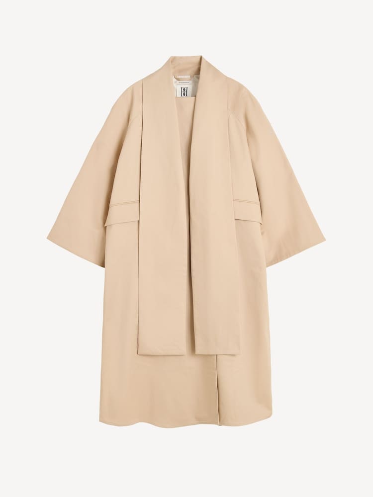 By Malene Birger Natural Campagna Wrap Coat - Image 6 of 6