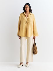By Malene Birger Yellow Derris Relaxed Shirt - Image 2 of 7