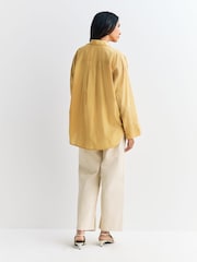 By Malene Birger Yellow Derris Relaxed Shirt - Image 3 of 7