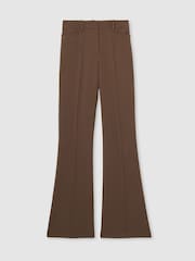 Reiss Mink Neutral Gabi Flared Suit Trousers - Image 2 of 6
