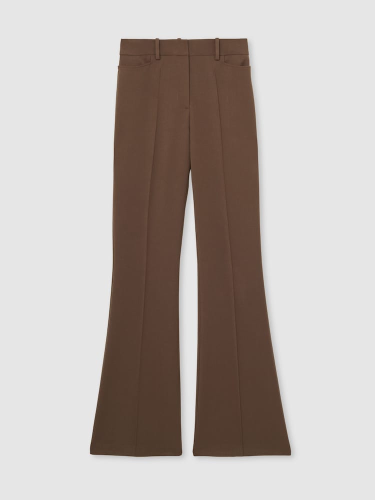 Reiss Mink Neutral Gabi Flared Suit Trousers - Image 2 of 6