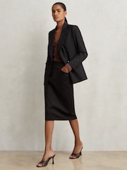 Reiss Black Haisley Wool-Blend Pencil Skirt - Image 1 of 6