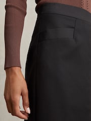 Reiss Black Haisley Wool-Blend Pencil Skirt - Image 4 of 6