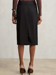 Reiss Black Haisley Wool-Blend Pencil Skirt - Image 5 of 6