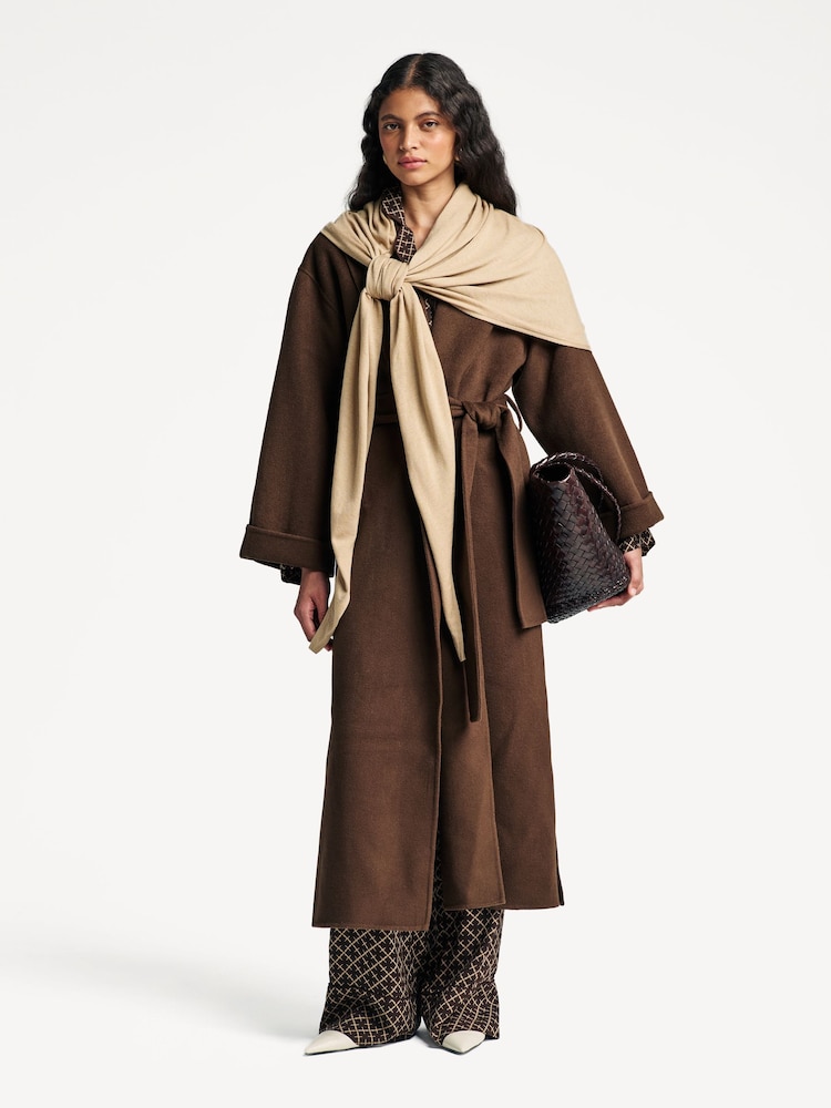 By Malene Birger Natural Dorothea Wrap Scarf - Image 2 of 4 By Malene Birger Natural Dorothea Wrap Scarf - Image 2 of 4