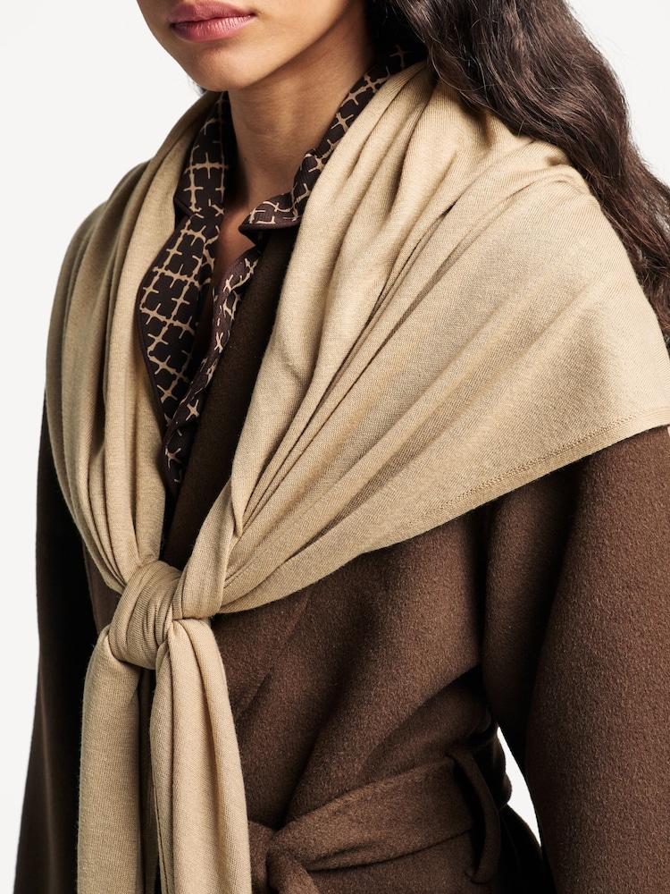 By Malene Birger Natural Dorothea Wrap Scarf - Image 4 of 4 By Malene Birger Natural Dorothea Wrap Scarf - Image 4 of 4