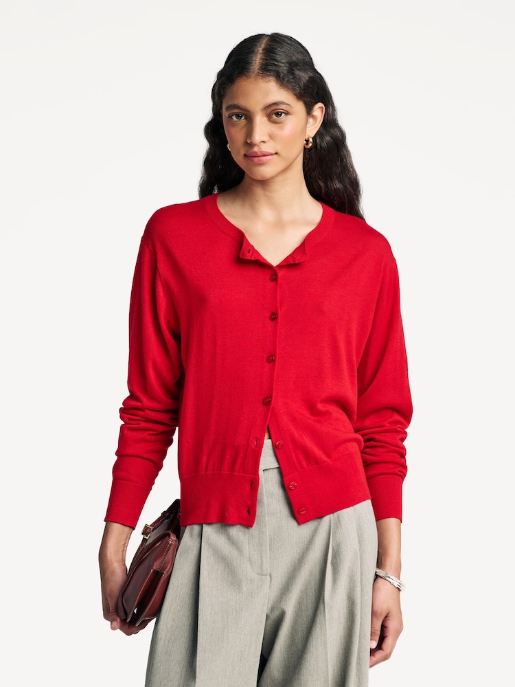 By Malene Birger Red Montie Wool Cardigan - Image 1 of 6 By Malene Birger Red Montie Wool Cardigan - Image 1 of 6