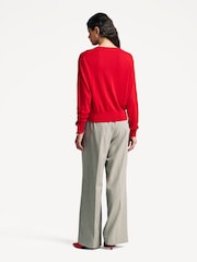 By Malene Birger Red Montie Wool Cardigan - Image 3 of 6