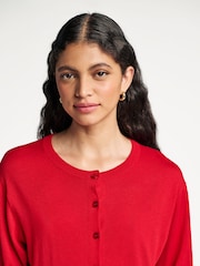 By Malene Birger Red Montie Wool Cardigan - Image 5 of 6