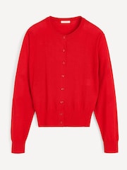 By Malene Birger Red Montie Wool Cardigan - Image 6 of 6