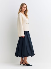By Malene Birger Black Aubrey Bubble Hem Skirt - Image 2 of 7