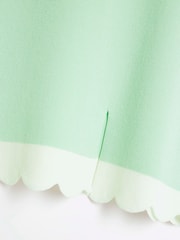 River Island Green Girls Bow Scallop Hem Dress - Image 4 of 4