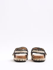 River Island Brown Girls Mono Whipstitch Sandals - Image 3 of 5
